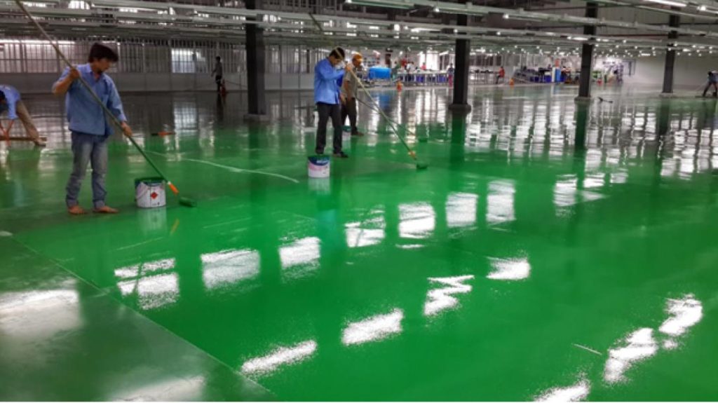 Quy trình thi công sơn sàn epoxy tại Nghệ An (Hình ảnh minh hoạ)