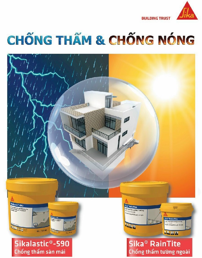 Sản phẩm kép vừa chống thấm và chống nóng | Sika Tuấn An