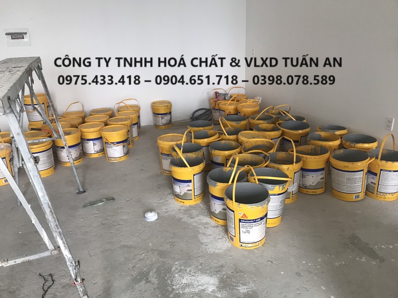 Thi công chống thấm tường ngoài tại Nghệ An cho chung cư 11 tầng bằng Sika Lastic 590 | Sika Tuấn An