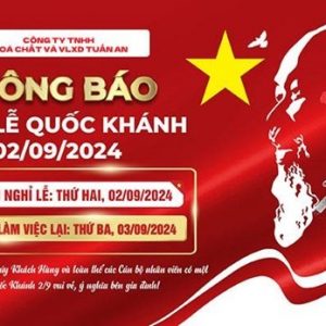 Thông báo nghỉ lễ Quốc Khánh 2/9/2024