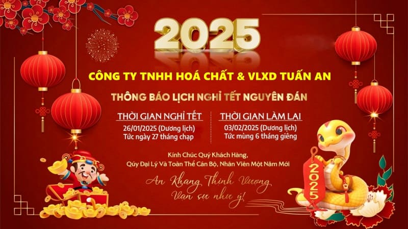 Sika Tuấn An thông báo lịch nghỉ Tết 2025